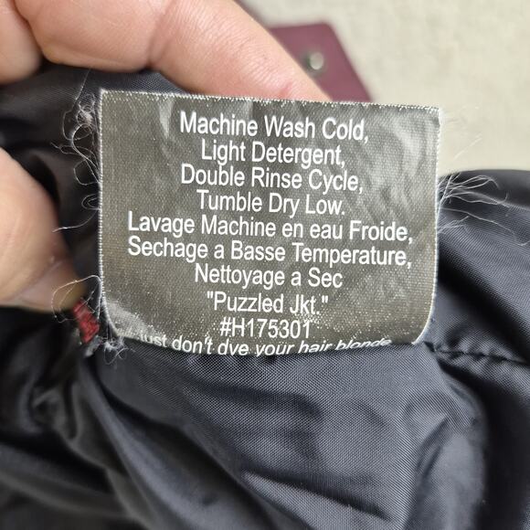 Volcom Women's L Puzzled Jkt. Insulated Snowboard Ski Burgundy Winter Coat Hood - Picture 9 of 11